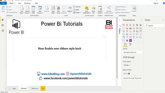 Power Bi New Ribbon Format Bar Enable & Disable смотреть онлайн