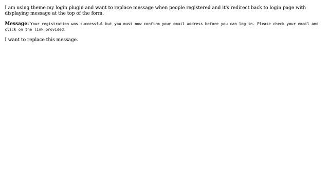Wordpress: Change success message in plugin Theme my login смотреть онлайн