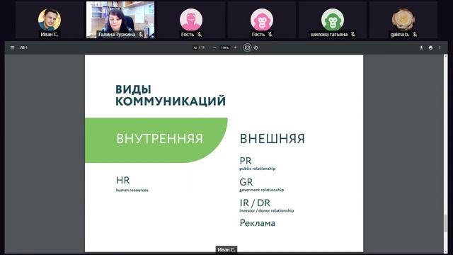 Лаборатория коммуникаций. Занятие №1. Коммуникационная деятельность, виды и цели смотреть онлайн