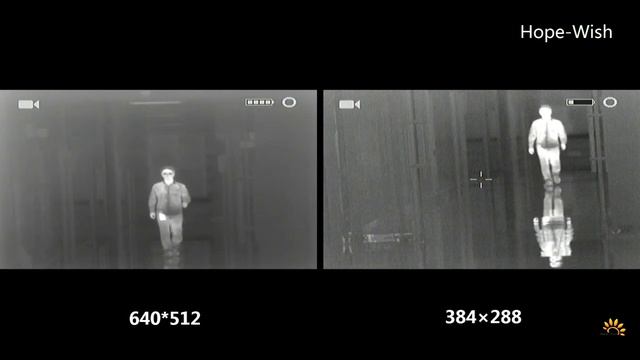 Compare for thermal 384*288 and 640*512 resolution смотреть онлайн