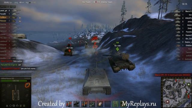 WOT: Arctic Region - Ferdinand - 8 frags - Steel Wall, Top Gun, Defende ... смотреть онлайн