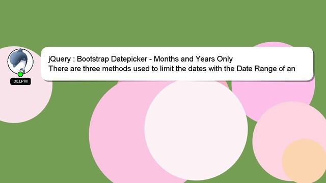 jQuery : Bootstrap Datepicker - Months and Years Only смотреть онлайн