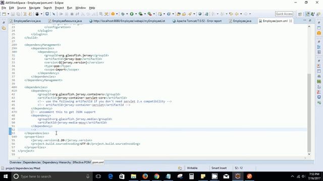 Jersey RestFull Web Services REST API client,JSON Response - Part - 3 смотреть онлайн