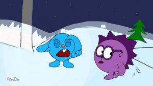 Крош кричит, но в 2D анимации