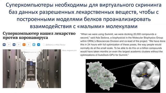 Компьютерное моделирование молекулярных процессов с участием компонентов вируса SARS-CoV-2 смотреть онлайн