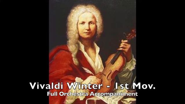 Full Orchestra Accompaniment For Vivaldi Winter 1st Mov.