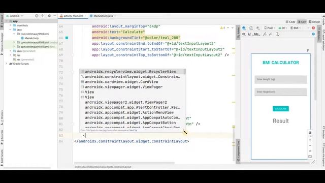 BMI Calculator | Android Tutorial смотреть онлайн