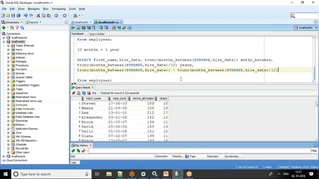 ORACLE SQL Tutorial to get Years of Experience смотреть онлайн