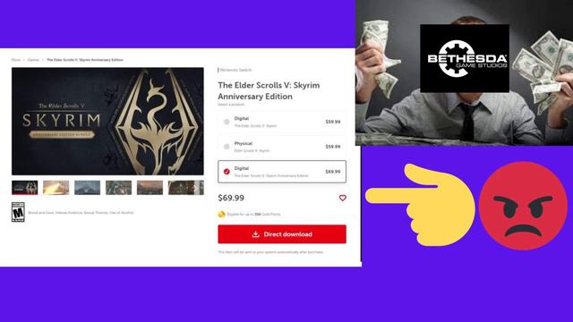 Skyrim Is $70 On The Switch! #skyrim #bethesda #nintendoswitch смотреть онлайн