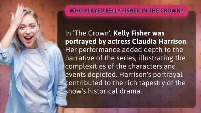 Who played Kelly Fisher in The Crown? смотреть онлайн