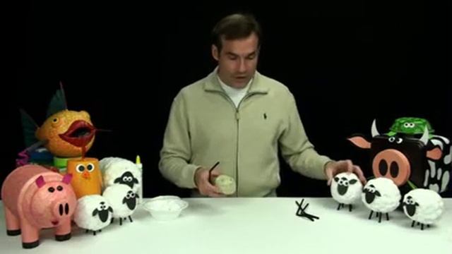 Трозо.ру - Как сделать овечку из газет и ваты. смотреть онлайн