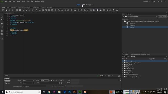 Different Editing Views - Adobe Dreamweaver CC 2019 смотреть онлайн