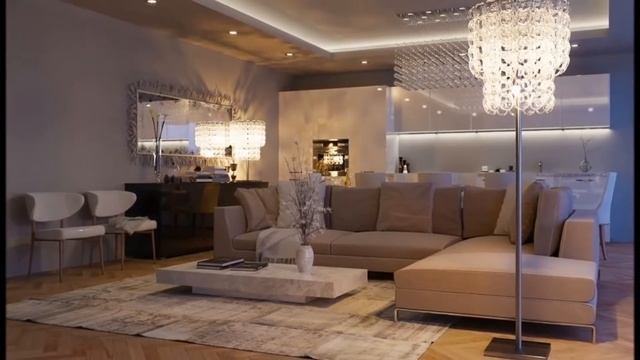 Дизайн Кухни Гостиной с Зонированием - фото 2018 / Kitchen Design Living Room with Zoning Photo смотреть онлайн