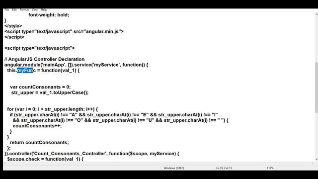 Count Consonants in AngularJS смотреть онлайн