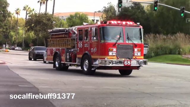 *AIRHORN* LACoFD Engine and Squad 68 responding смотреть онлайн