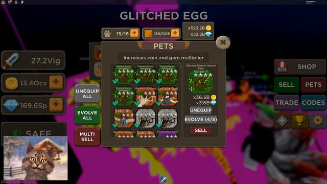 I Got a Full Team of Glitched Pets! x1.7 Trillion Boost! - Roblox Blade Throwing Simulator смотреть онлайн