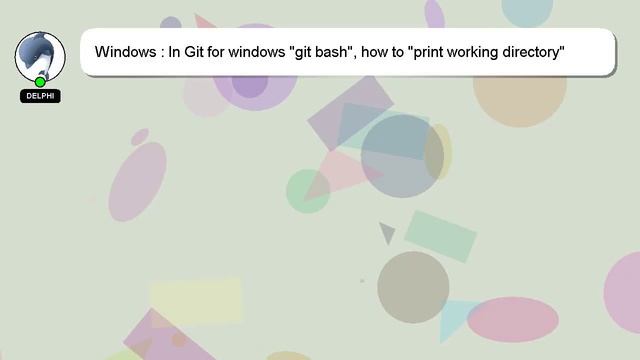 Windows : In Git for windows "git bash", how to "print working directory" in Windows path format th смотреть онлайн
