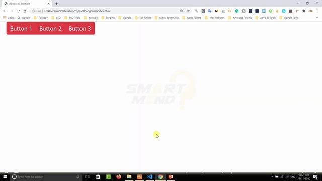 Button Group and Dropdown menu relate classes of bootstrap for beginners in hindi by smart mind смотреть онлайн