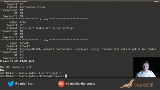 MariaDB Cookbook - Switching between XtraDB and InnoDB смотреть онлайн