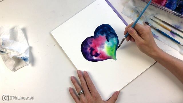 Try Watercolor For The First Time - Paint A Heart In Watercolor