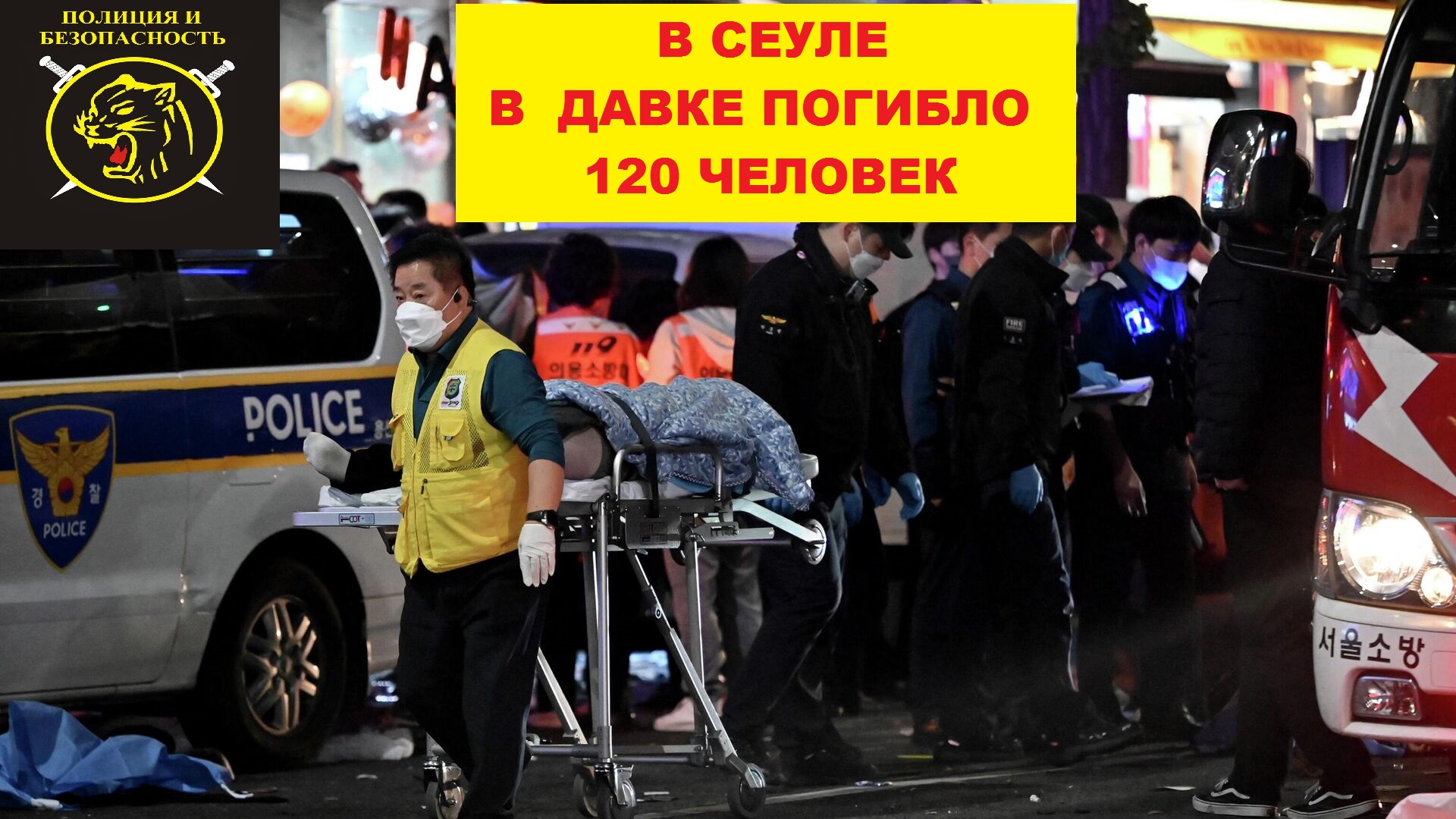 Давка в столицы Южной Корее много погибших. смотреть онлайн