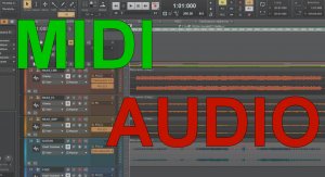 Cakewalk. Перевод MIDI в аудио.