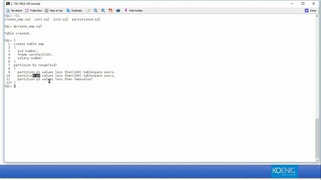 Range Partition in Oracle смотреть онлайн