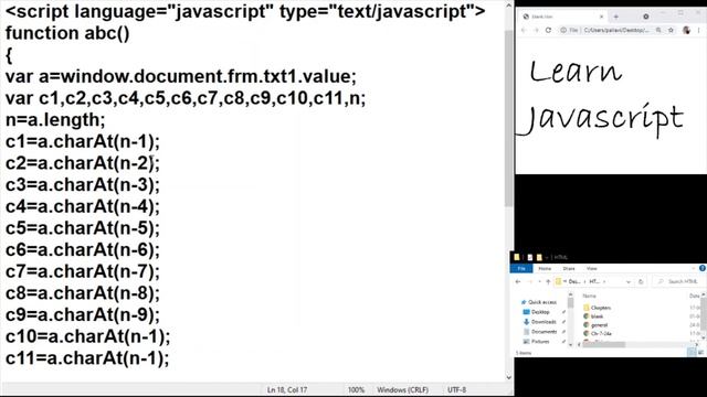 Learn Javascript: Working with String Object - Domain : charAt() смотреть онлайн