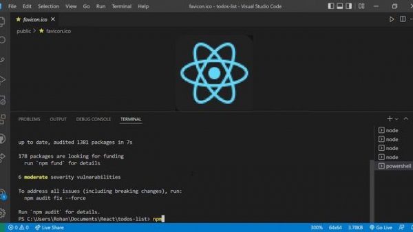 failed to compile -/src/reportWebVitals.js Module not found: Can't resolve 'web-vitals'// React App