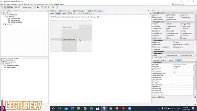[Link Jframe] in java: Link one [Jframe] to another frame in java GUI | Lecture#7 смотреть онлайн
