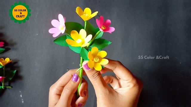 Beautiful Wall Decor Making Ideas || Paper Flower Wall Hanging || #papercraft #wallhangingcraftidea
