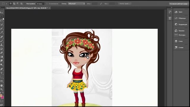 Как вырезать аватара и вставить на фон? | PHOTOSHOP №1 | смотреть онлайн