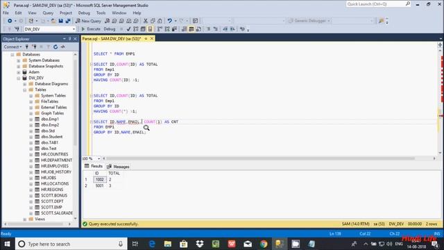 Finding duplicate rows in SQL Server Explain in Hindi смотреть онлайн