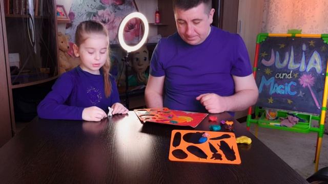 Картина из пластилина, лепим с дочей натюрморт / DIY / ЮЛЯ И ПАПА смотреть онлайн