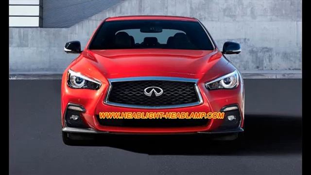 Infiniti Q50 V37 Headlight Lens Cover Cracked Q50 LED Headlamp Plastic Covers Replace смотреть онлайн