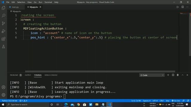 Creating Floating Action Button Using KIVYMD || MDFloatingActionButton || Mobile App Development смотреть онлайн