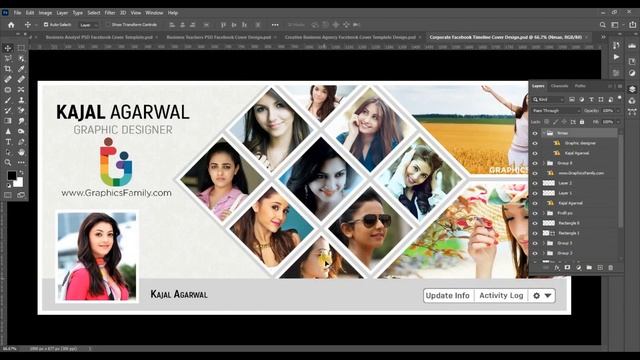 Creative Business Facebook Cover Template Design | PSD Free Download | Photoshop 2021| смотреть онлайн