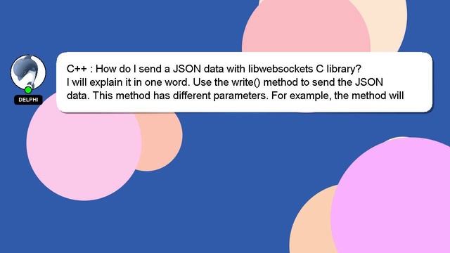 C++ : How do I send a JSON data with libwebsockets C library? смотреть онлайн
