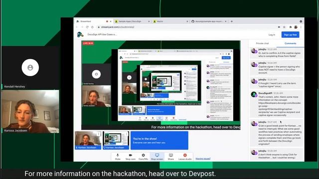 DocuSign eSignature API Use Cases and Sample Apps | Good Code Hackathon смотреть онлайн