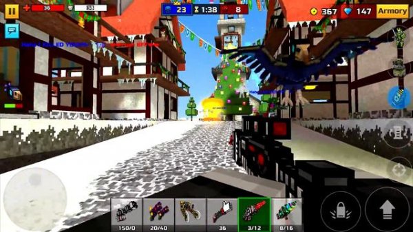 Pixel Gun 3D Christmas Town Android Gameplay