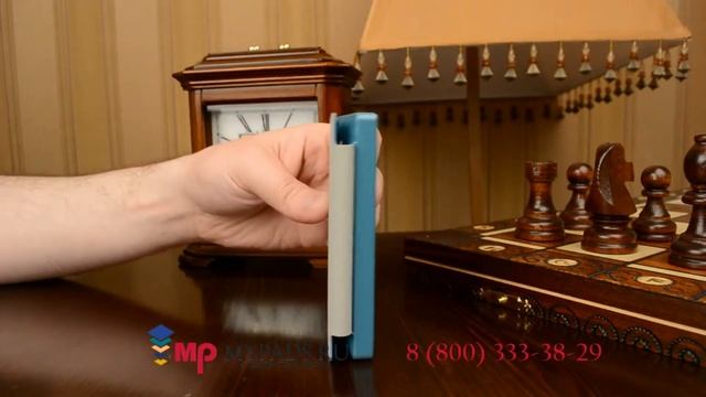 Фирменный чехол книжка из качественной импортной кожи для Nokia X бирюзовый смотреть онлайн