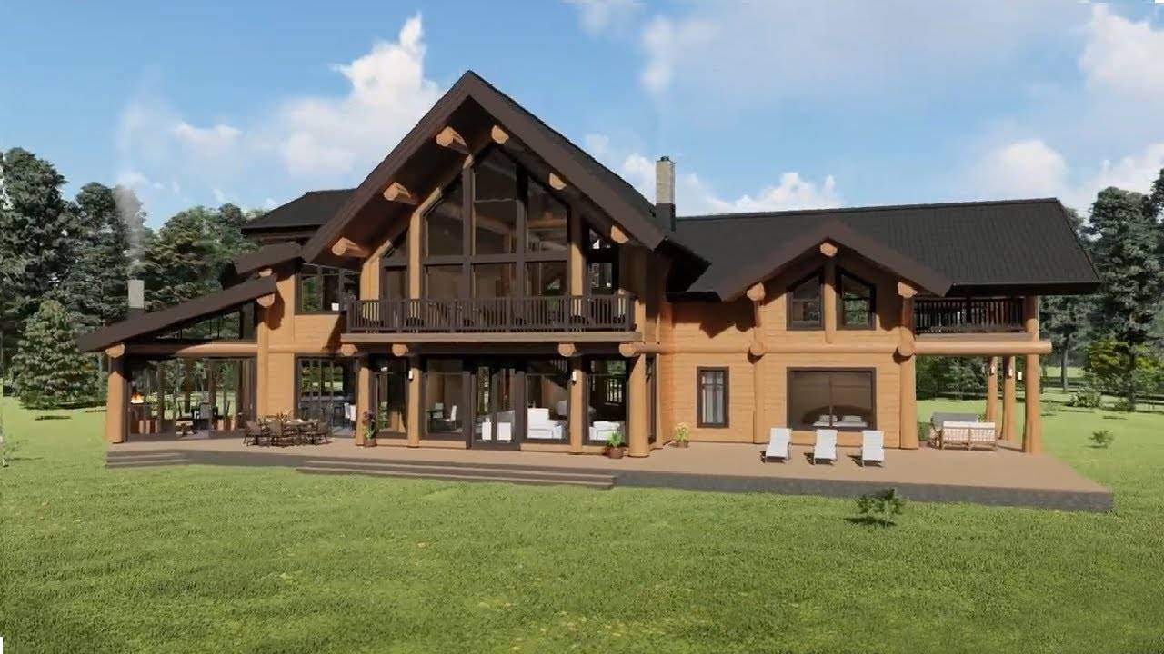 Проект дом из рубленного бревна «Альфа» 443 м2