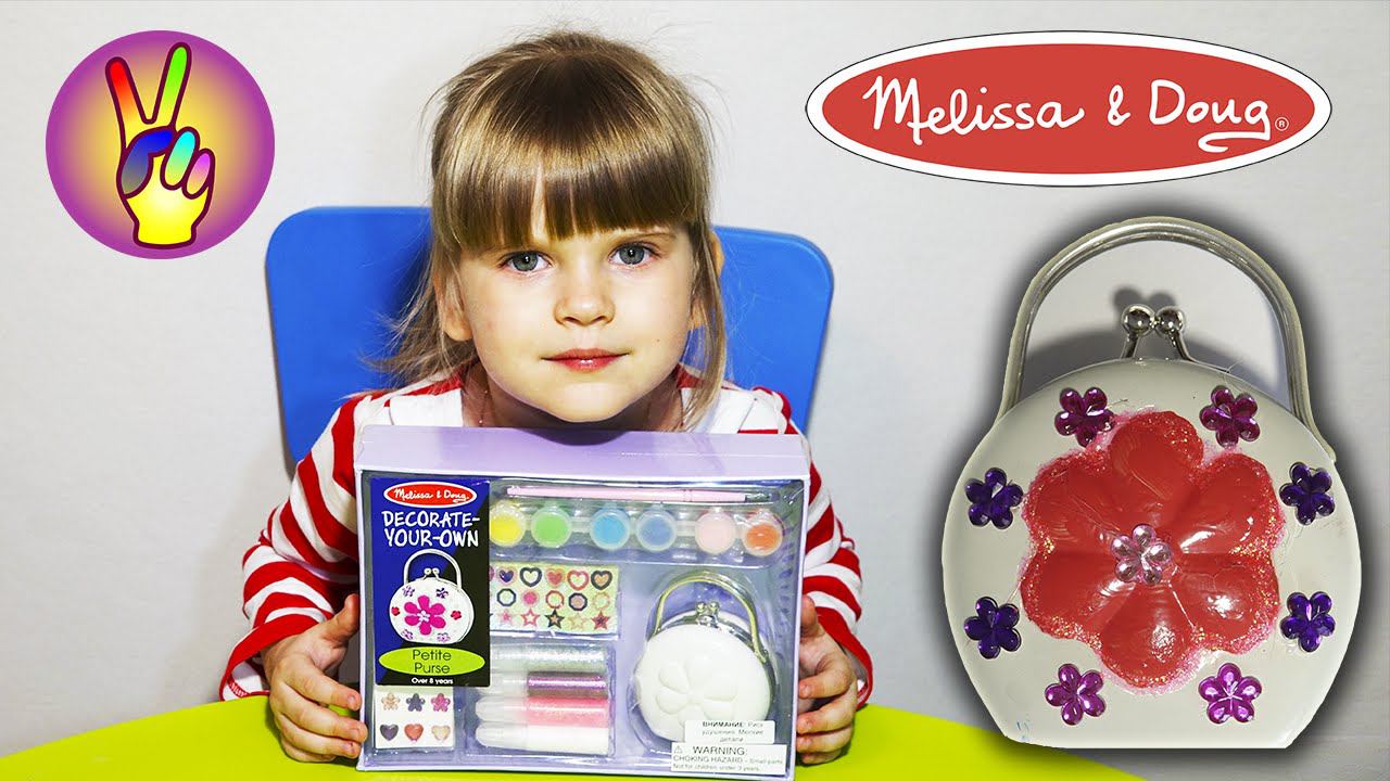 Поделки своими руками - декорируем кошелечек Melissa & Doug.