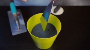 Декоративная Штукатурка Из Плиточного Клея. 4K/ Decorative Tile Adhesive Plaster. 4K