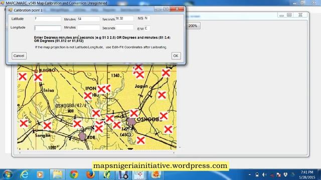 Calibrating A Scanned Paper Map Using MAPC2MAPC