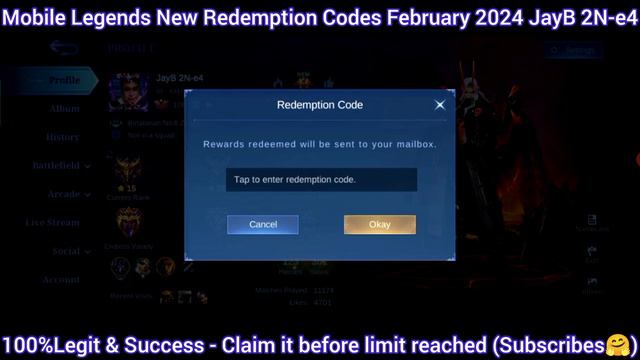 Mobile Legends Redeem Codes February 25, 2024 + ML Diamond Codes - get this all reward gift Now! 🎁 смотреть онлайн