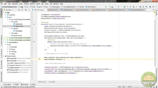 Android App With ROOM Database - Part 4 b|| Integrate RecyclerView Adapter || Android Studio || 201 смотреть онлайн