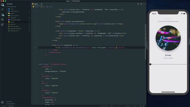Music Player screen UI in React Native - Design To Code #3 смотреть онлайн
