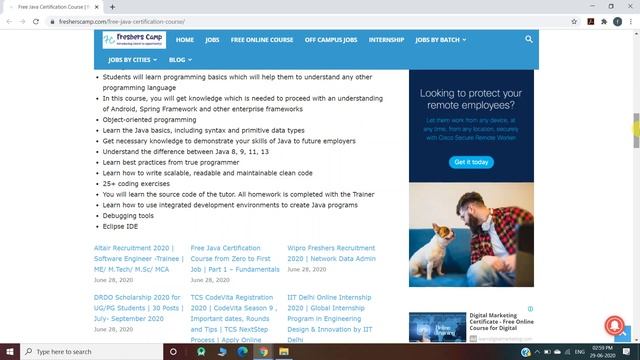 Free Java Certification Course from Zero to First Job | Part 1 – Fundamentals смотреть онлайн