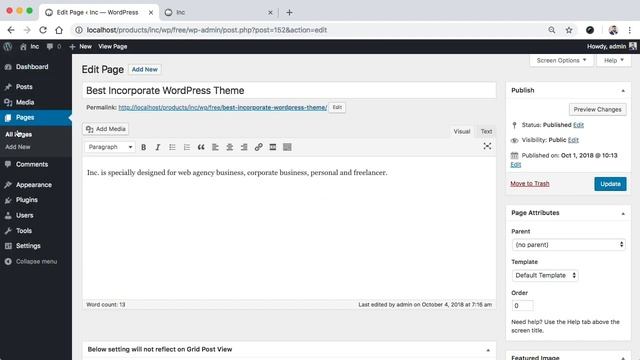 Inc WP Theme - How to setup Business Template (Front Page)? смотреть онлайн
